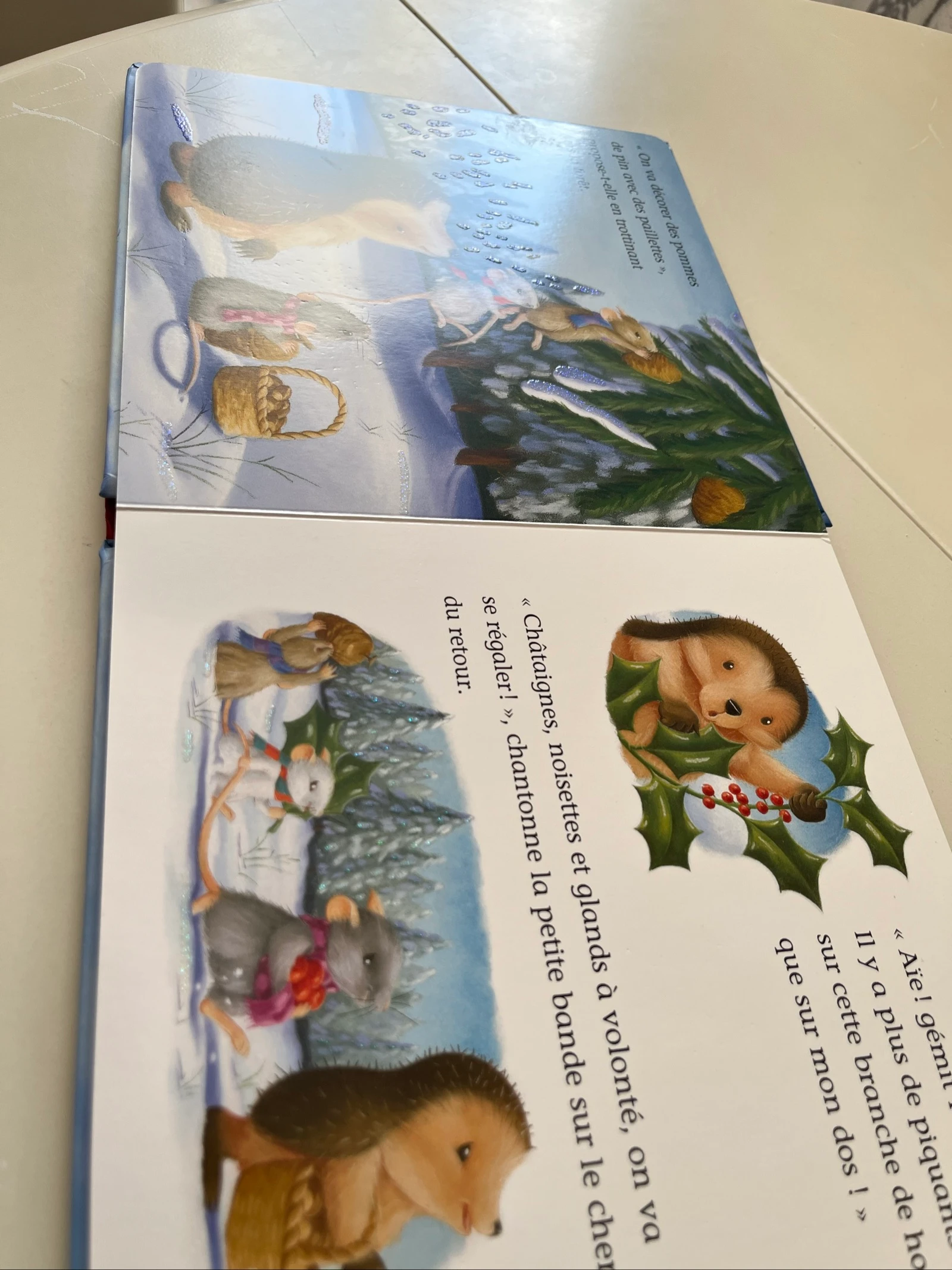 Libro « ¡Feliz Navidad, pequeño erizo! » - un libro que brilla - M. Christina Butler, Tina Macnaughton - Milan - Muy buen estado – photo 4